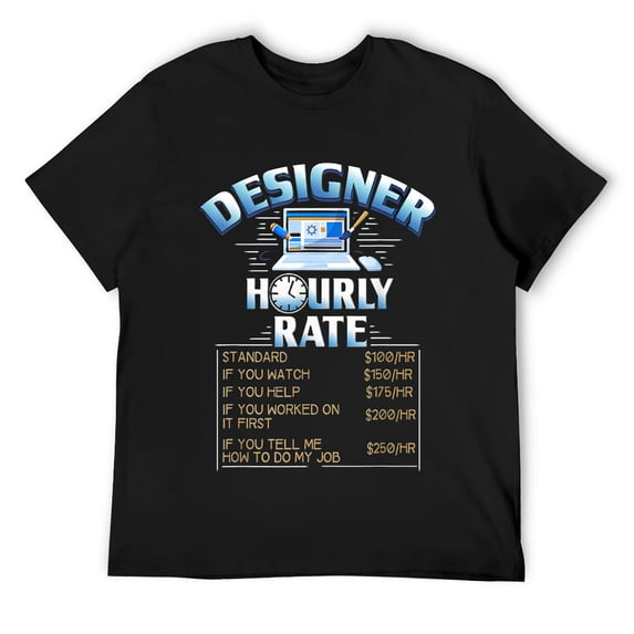 Funny Graphic Designer Shirt Funny Graphic Designer Gift Mens T-Shirt Black 4XL
