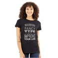 thumbnail image 1 of Funny Graphic Designer Warning Joke Womens Slim Fit Graphic Tee Brisco Brands X, 1 of 5