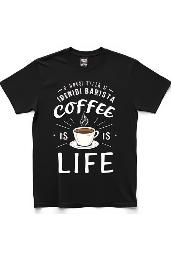 Funny Graphic T-Shirt 'Coffee is Life' Design for Barista Lovers