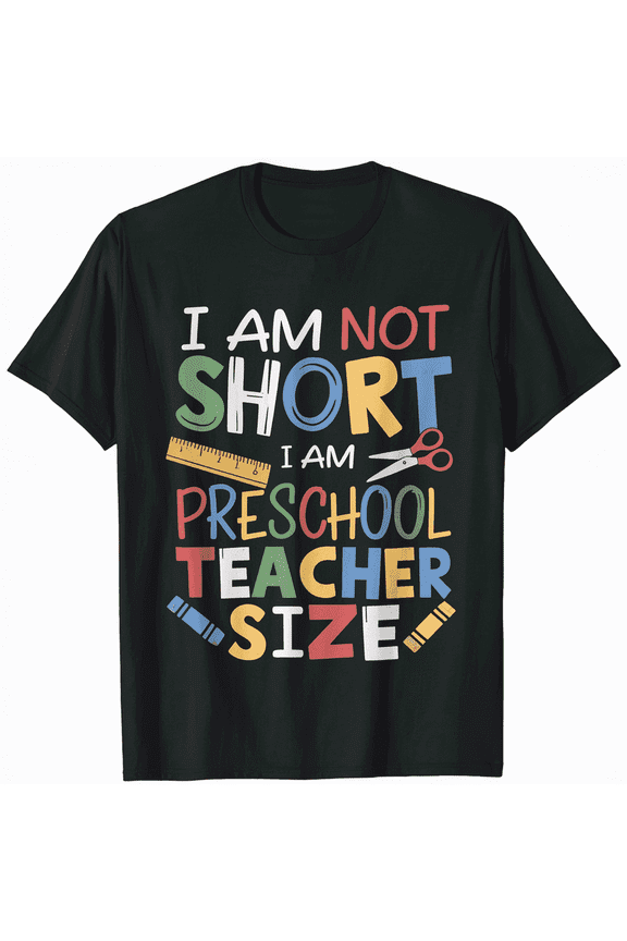 Funny Graphic T-Shirt for Preschool Teachers Humor Educator Gift Crewneck Tee