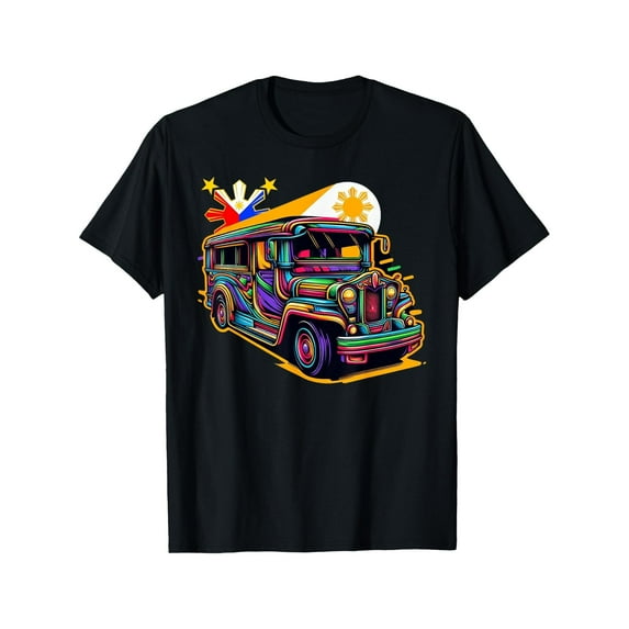Funny Graphic Tee,Tops Has Colorful school bus print pattern,Casual Round Neck Regular Fit T-shirts, Size(S-5XL)
