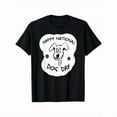 thumbnail image 1 of Funny Graphic Tee,Tops Has"Happy National Dog Day"Print Pattern,Round Neck Regular Fit T-shirts, Size(S-5XL), 1 of 5