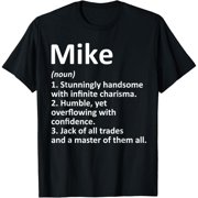 Funny Graphic Tee,Tops HasMikeLetter Pattern,Round Neck Regular Fit T-shirts, SizeS-5XL