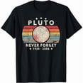 thumbnail image 1 of Funny Graphic Tee,Tops Has"Never Forget Pluto"Print,Casual Round Neck Regular Fit T-shirts, Size(S-5XL), 1 of 5