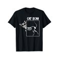 thumbnail image 1 of Funny Graphic Tee,Tops Has X-Ray Scan Cat Pattern,Round Neck Regular Fit T-shirts, Size(S-5XL), 1 of 5