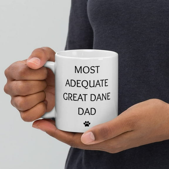 Funny Great Dane Dad Birthday Coffee Mug, Father's Day Pet Lover Tea Cup, Gifts From The Dog, Christmas Present For Dog Dad, Dog Owner Gifts, Best Dog Dad Ever