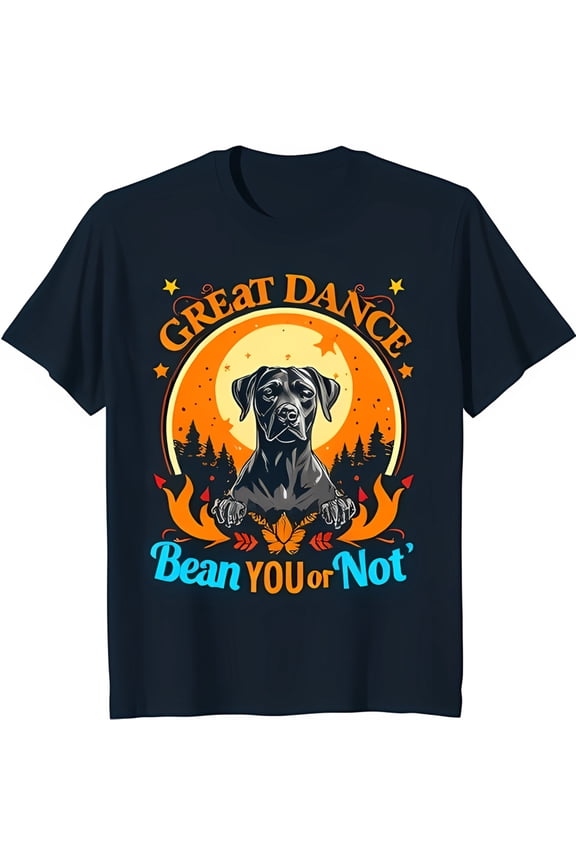 Funny Great Dane Graphic Black T-Shirt ' You Or Not' Design for Dog Lovers