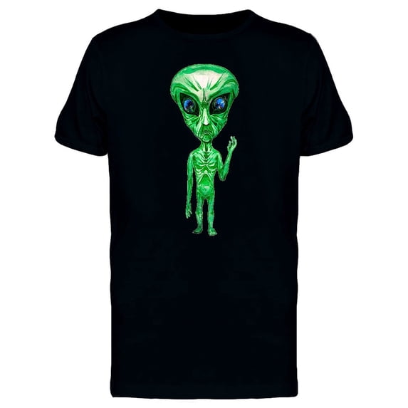 Funny Green Alien Tee Men's -Image by Shutterstock