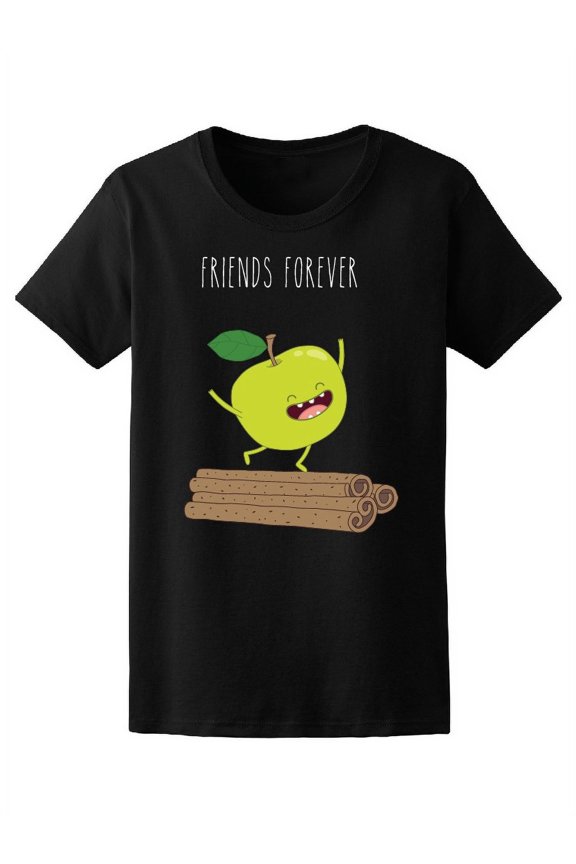 Funny Green Apple And Cinnamon Tee Women's -Image by Shutterstock