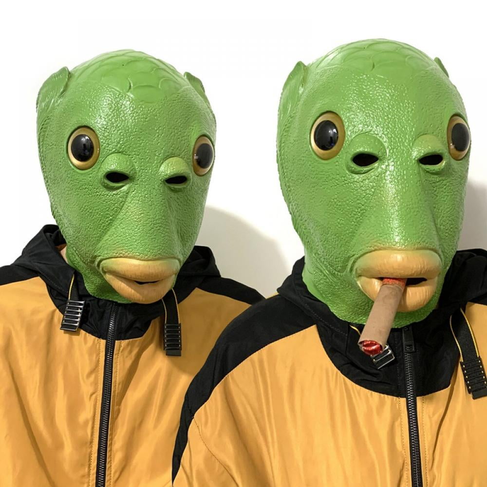Funny Green Fish Full Head Mask Fish Head Party Mask Green Mouth Fish Latex  mask Costume Cosplay Animal Prop Masks Party Supplies - Walmart Business  Supplies, image size:1000x1000