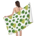 thumbnail image 1 of Funny Green Grape Green Bath Towel, Highly Absorbent towels for bathroom Quick Drying Microfiber Bath Towels for Body, Soft Shower Towels for Sport, Yoga, SPA, Gym 27x55in, 1 of 5