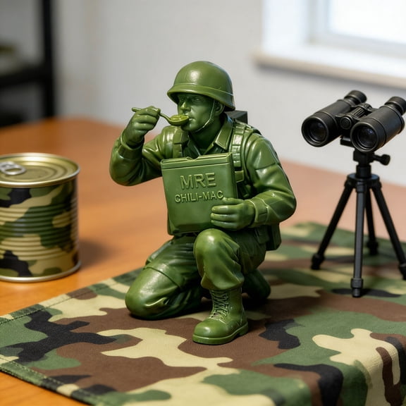 Funny Green Soldier Figures Classic Novelty Man Desktop Decorations Mini Party Action Statue(Pose B-2.4In)
