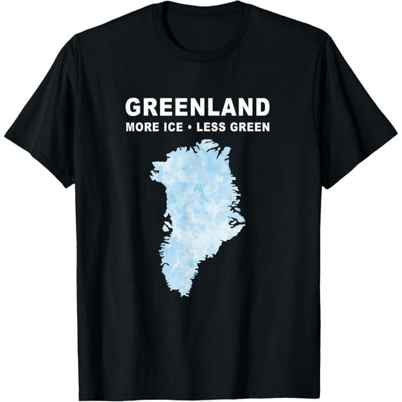 Funny Greenlandic More Ice Less Green Greenland Map T-Shirt