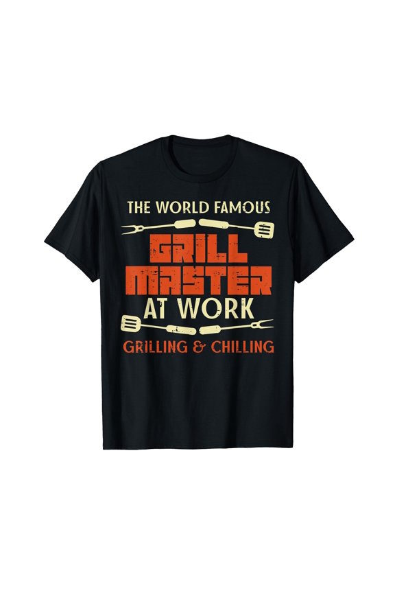 Funny Grill Master at Work Graphic T-Shirt for BBQ Enthusiasts