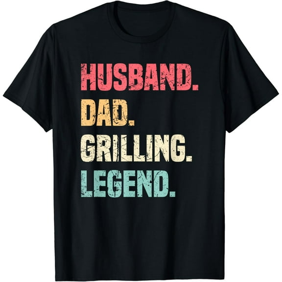 Funny Grilling BBQ Meat Husband Dad Grilling Legend T-Shirt100% cotton