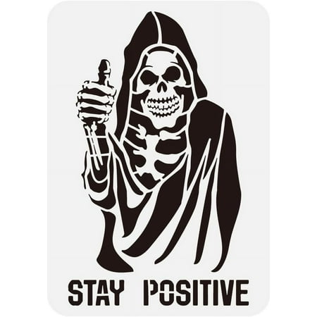Funny Grim Reaper Stencil 8.3x11.7inch Template DIY colorful