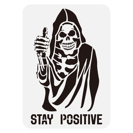 Funny Grim Reaper Stencil 8.3x11.7inch Template DIY