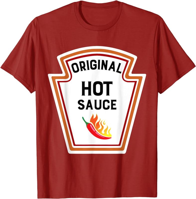 Funny Group Condiments Halloween Costume Original Hot Sauce TShirt