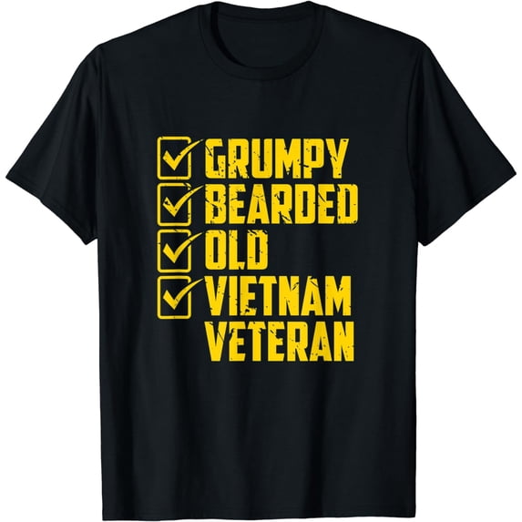 Funny Grumpy Bearded Old Vietnam Veteran T-Shirt