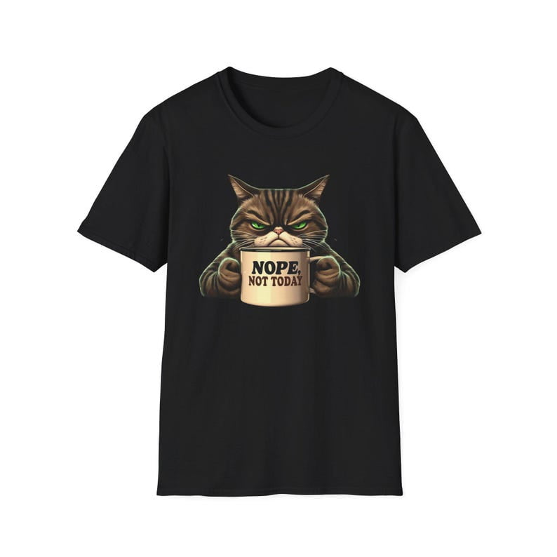 Maglietta Divertente “Nope Not Today” – Donna, Aderente, Cotone, Scollo Tondo, Manica Corta – HotScamp - Foto 4