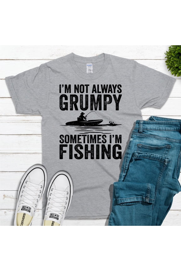 Funny Grumpy Fishing T-Shirt: Men's Gift Tee, Unisex T-Shirt