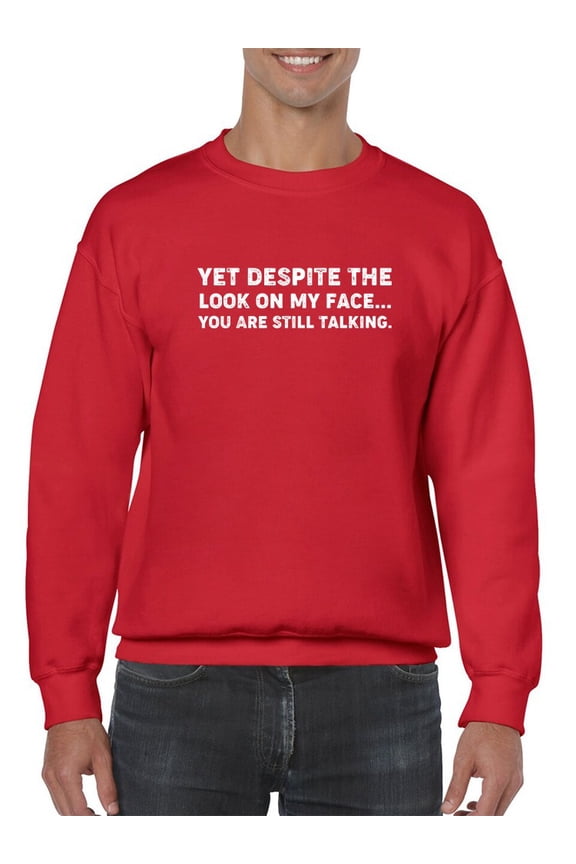 Funny Grumpy Quote Sweatshirt Men -GoatDeals Designs, Male Medium