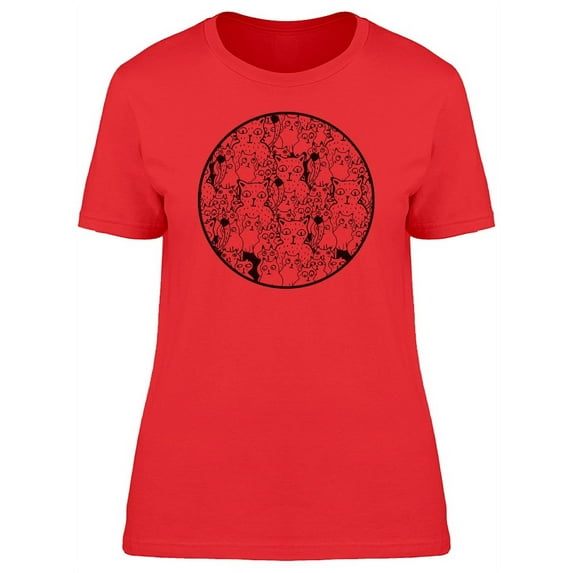 Funny Grunge Cat Collage Tee Women's -Image by Shutterstock