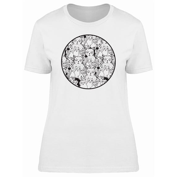 Funny Grunge Cat Collage Tee Women's -Image by Shutterstock