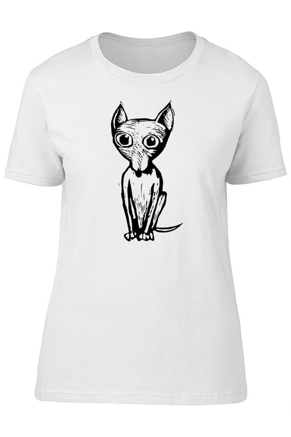 Funny Grunge Chihuahua Sketch T-Shirt Women -Image by Shutterstock, Female x-Large