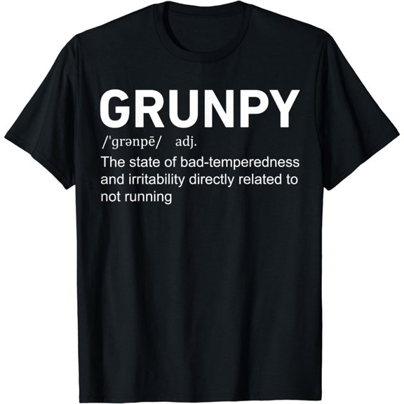 Funny Grunpy Definition Running Runner Gag Marathon T-Shirt
