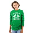 thumbnail image 1 of Funny Guess Who's Irish St Paddys Long Sleeve TShirt Men Women Brisco Brands S, 1 of 6