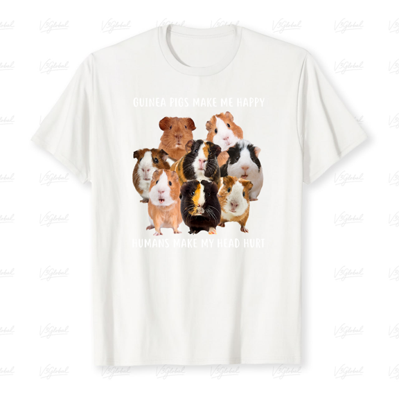 Funny Guinea Pig Lover Pet Owner Humor Casual Quote Graphic Inspired Unisex T-Shirt V61080, up to size 5XL