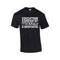 thumbnail image 1 of Funny Guitar T-shirt Education is Important but Guitar Playing is Importanter Musician Band Rock Heavymetal 80's Bass Player-Black-5Xl, 1 of 4