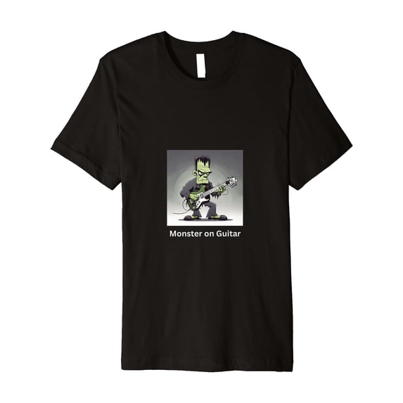 Funny Guitarist Joke Guitar Humor Halloween 6 String Monster Premium T-Shirt
