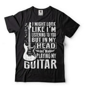 Funny Guitarist Shirt In My Head I'm Playing Guitar Shirt Guitarist Gifts Guitar Shirts