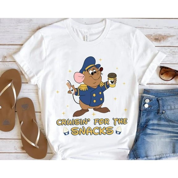 Funny Gus Gus Mouse Cruise Line Cruisin For The Snacks Shirt, Disney Cinderella Gus Shirt, Walt Disney World Trip Family Matching Shirt