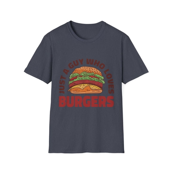 Funny Guy Who Loves Burgers Graphich Novelty Tee