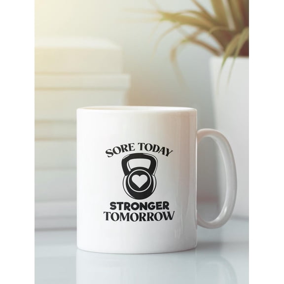 Funny Gym Mug S1ore Todatronger Tomorrow Fitness Motivation Coffee Mug Workout Quote Mug Gym Lover Gift