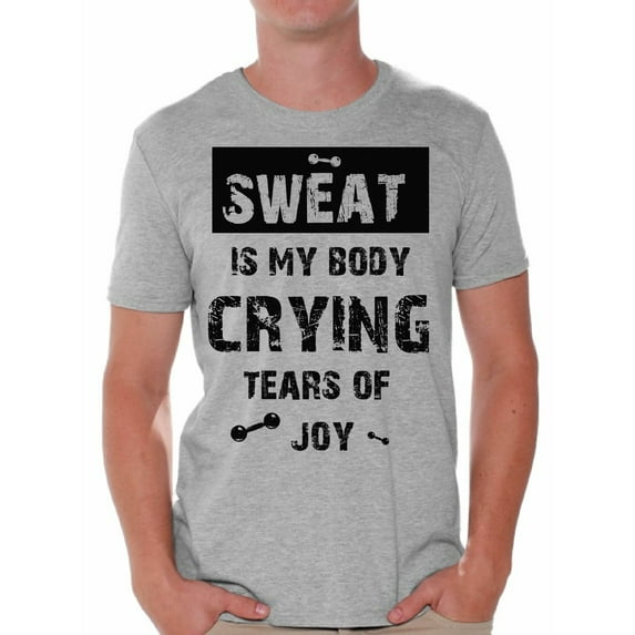 Funny Gym Shirts for Mens Sweat is My Body Black Men T-Shirt Workout Theme Mens Gym Clothing Men T-Shirt Bodybuilding Motivation T Shirts