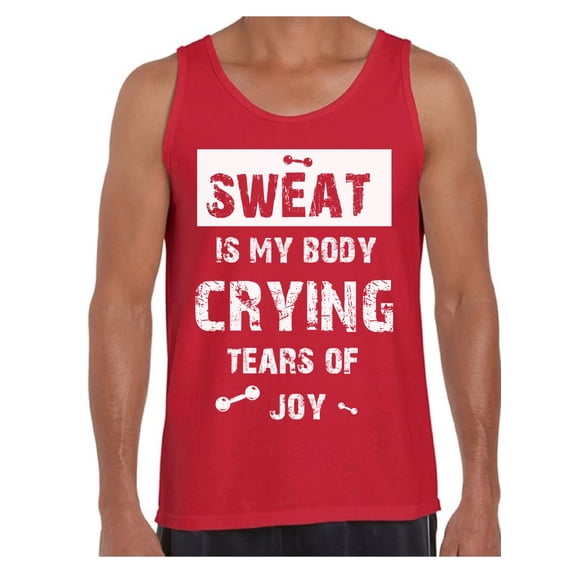 Funny Gym Tanks for Men Sweat is My Body White Mens Tank Top Workout Theme Mens Gym Clothing Men Top Bodybuilding Motivation Tee Tops