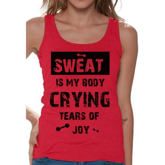 Funny Gym Tanks for Women Sweat is My Body Black Ladies Tank Top Workout Theme Women's Gym Clothing Ladies Top Bodybuilding Motivation Tee Tops