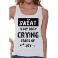 thumbnail image 1 of Funny Gym Tanks for Women Sweat is My Body Black Ladies Tank Top Workout Theme Women's Gym Clothing Ladies Top Bodybuilding Motivation Tee Tops, 1 of 4