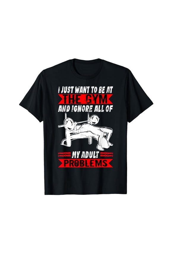 Funny Gym-Themed Weight Bench T-Shirt for Bodybuilding Enthusiasts