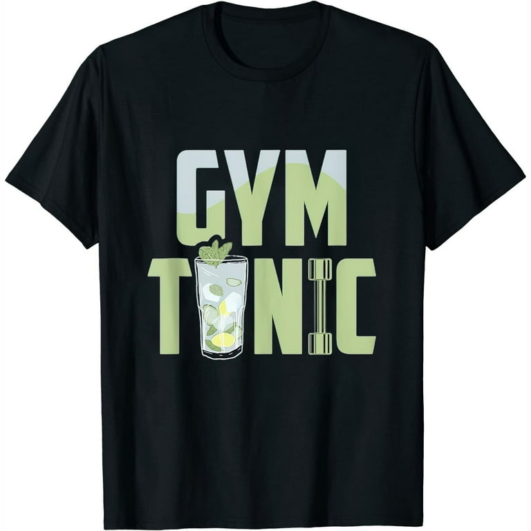 Funny Gym Weight Lifting Bodybuilding Gym Tonic T Shirt Black