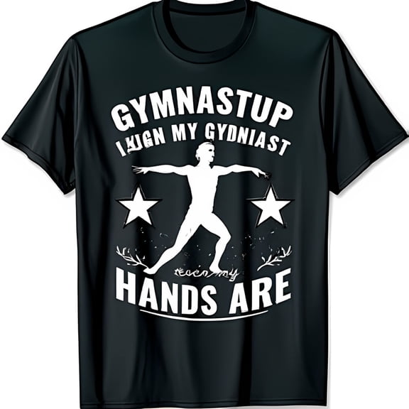 Funny Gymnast Handstand T-Shirt I Sign My Gyniast Black Tee