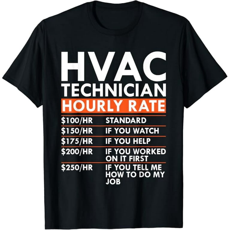 HVAC Repair Rates T-Shirt HVAC Repair Rates T-Shirt