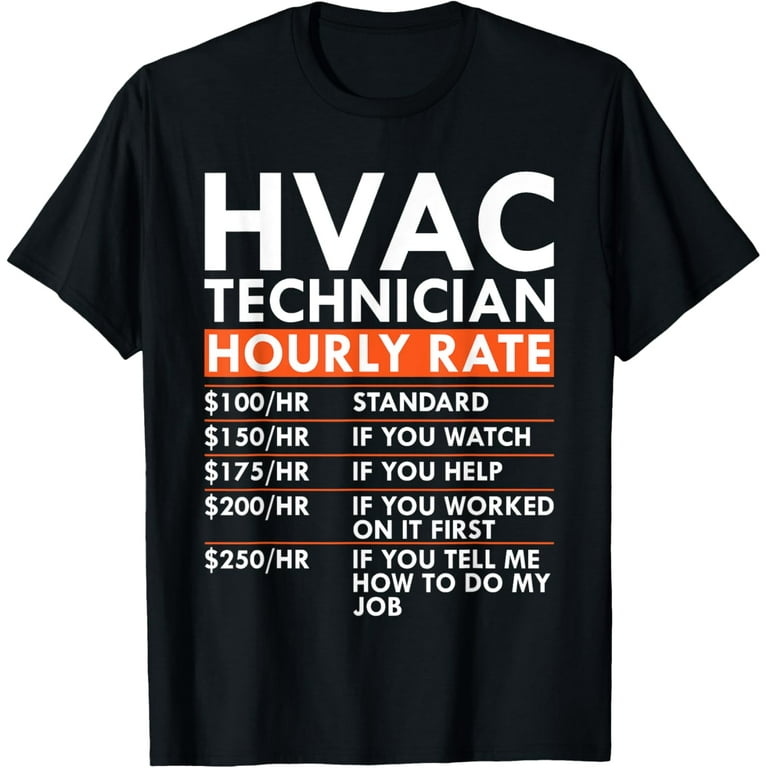 HVAC Repair Rates T-Shirt HVAC Repair Rates T-Shirt