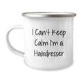 thumbnail image 1 of Funny Hairdresser Gifts from Friends for Hairdresser's Graduation - I Can't Keep Calm I'm A Hairdresser Camping Mug, 1 of 4