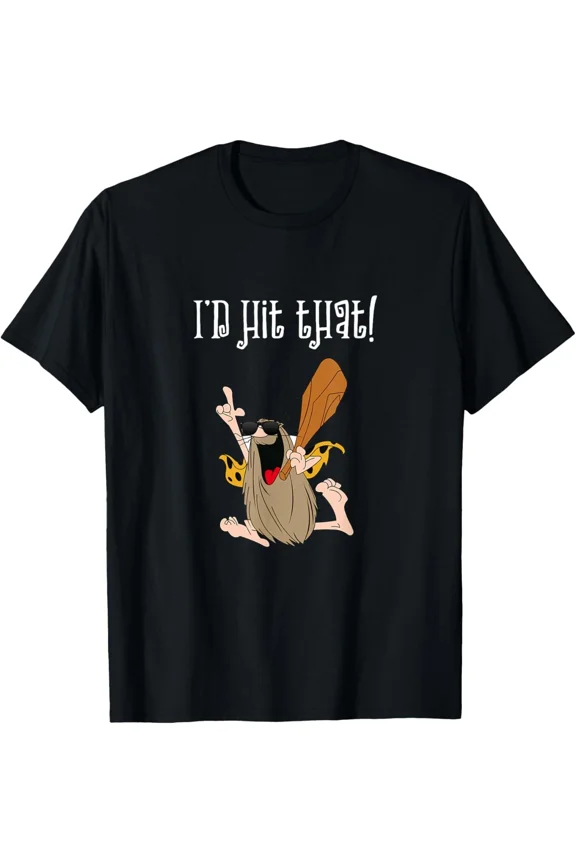 Funny Hairy Caveman Id Hit That Bat Dinosaurs Novelty Gag Gift Unisex T-Shirt, up to size 5XL