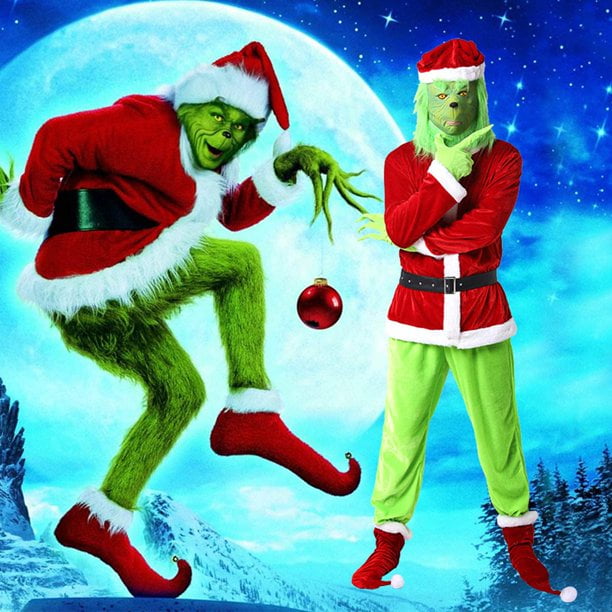 Grinch in a santa suit sale
